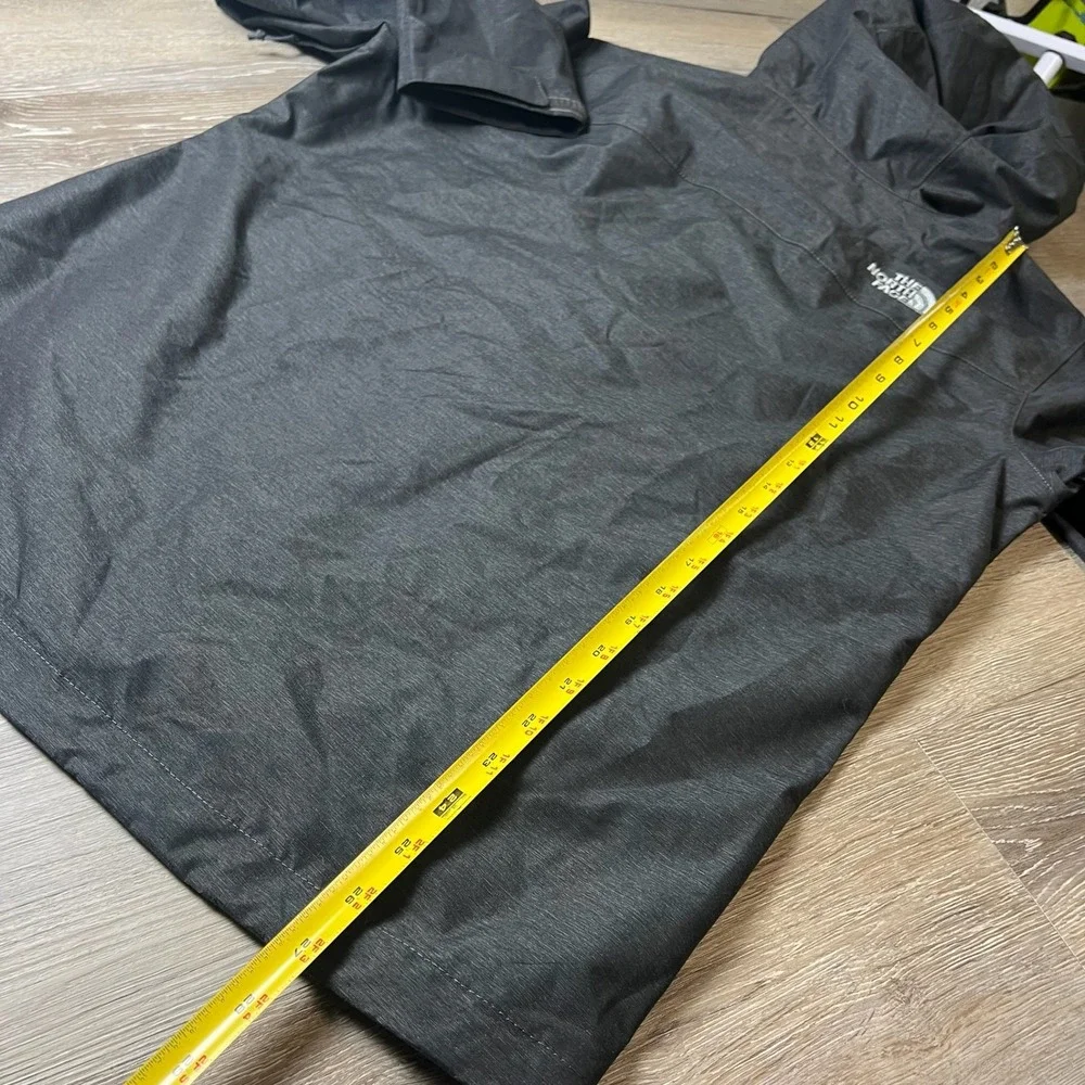 The North Face Rain Jacket Mens Small Grey DryVent Hooded Compass Shell NF0A3LH4